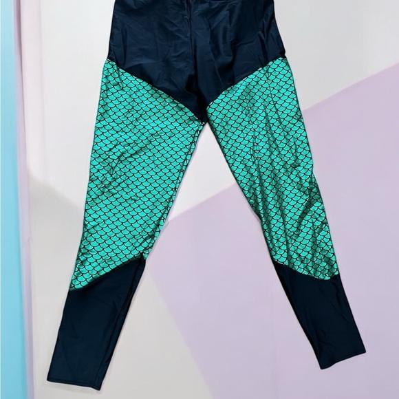 Handmade iridescent mermaid fish scales metallic leggings-XL - Picture 7 of 10